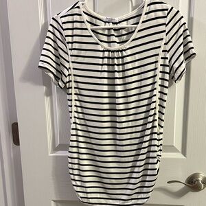 Ekouaer striped maternity nursing top